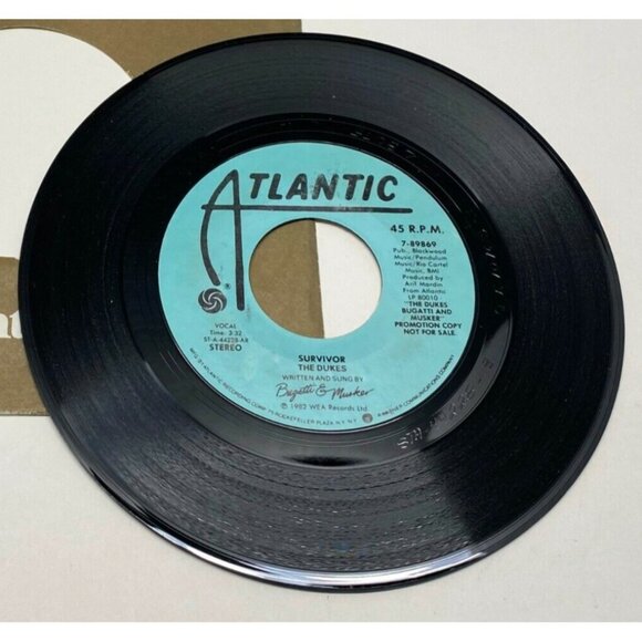 The Dukes Survivor 45 Vinyl 80s Rock Pop Atlantic Promo 7-86869 VG+ - Picture 4 of 6